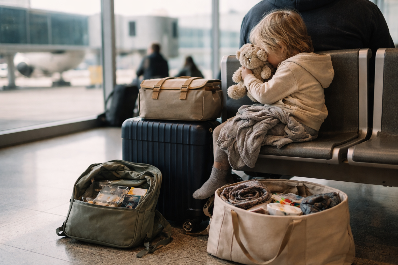 Flyrejsen der ikke vælter jeres ferie - sådan vælger du tid, sæder og taske ud fra børnenes humør, ikke prisen